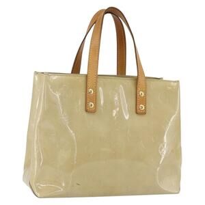 LOUIS VUITTON Monogram Vernis Reade PM Hand Bag Noisette M91334 LV Auth ti3494